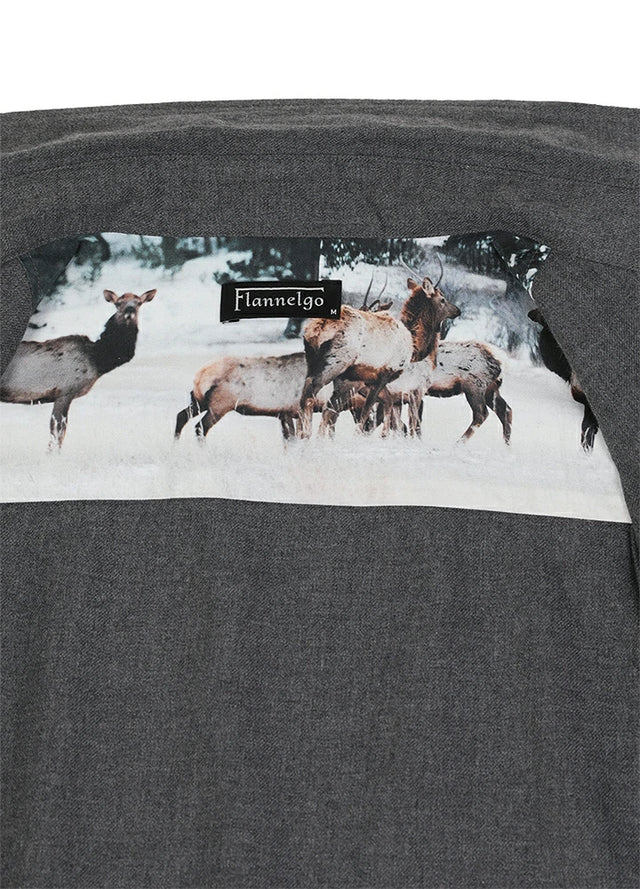 Men's Wildlife Adventure Solid Flannel Shirt