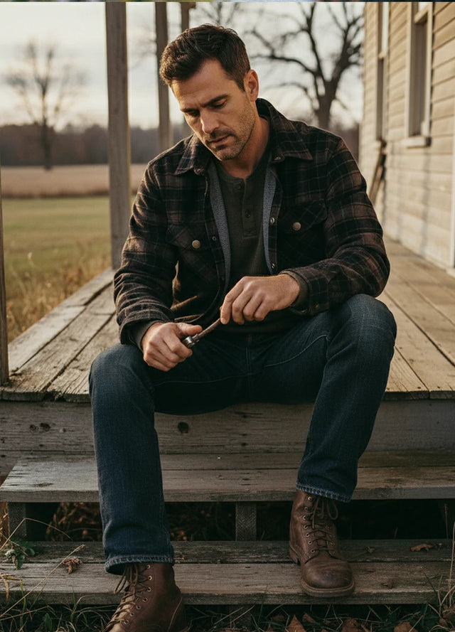 Men's Thermal Lined Flannel Shirt Jacket