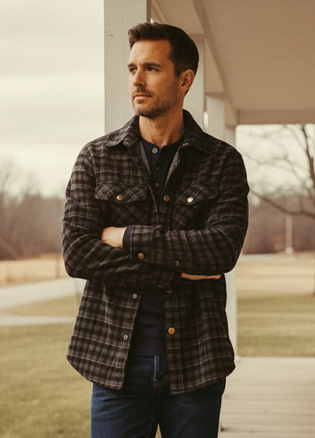 Men's Thermal Lined Flannel Shirt Jacket