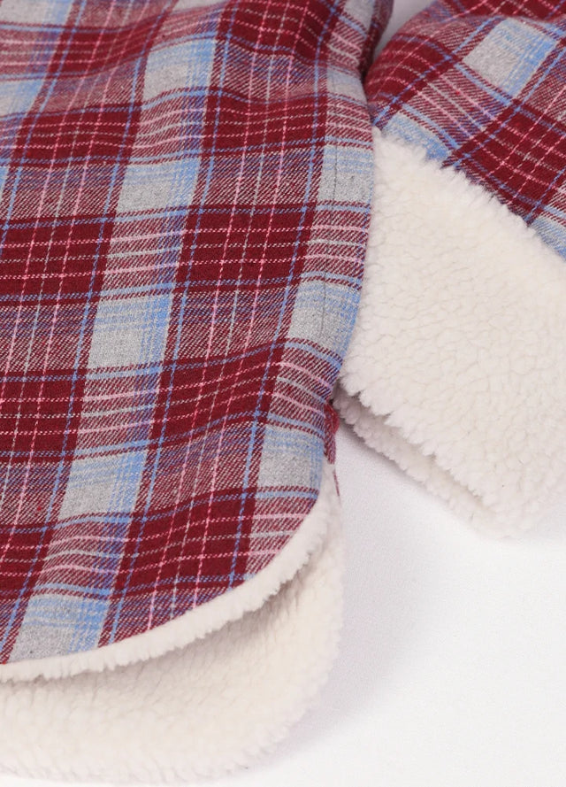 Zoomed-in of women's comfort soft burgundy shirt jacket hand pocket