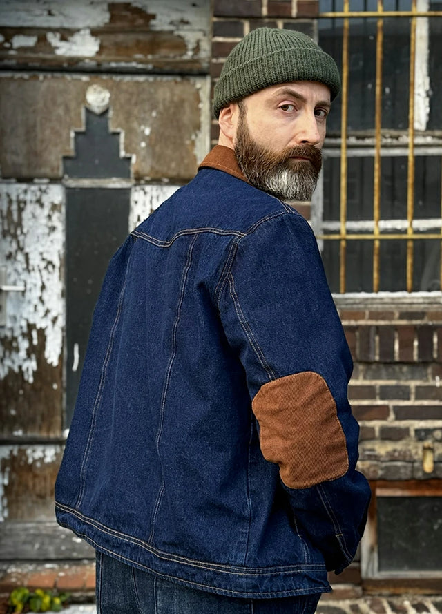Men's Cowboy Flannel Lined Denim Jacket