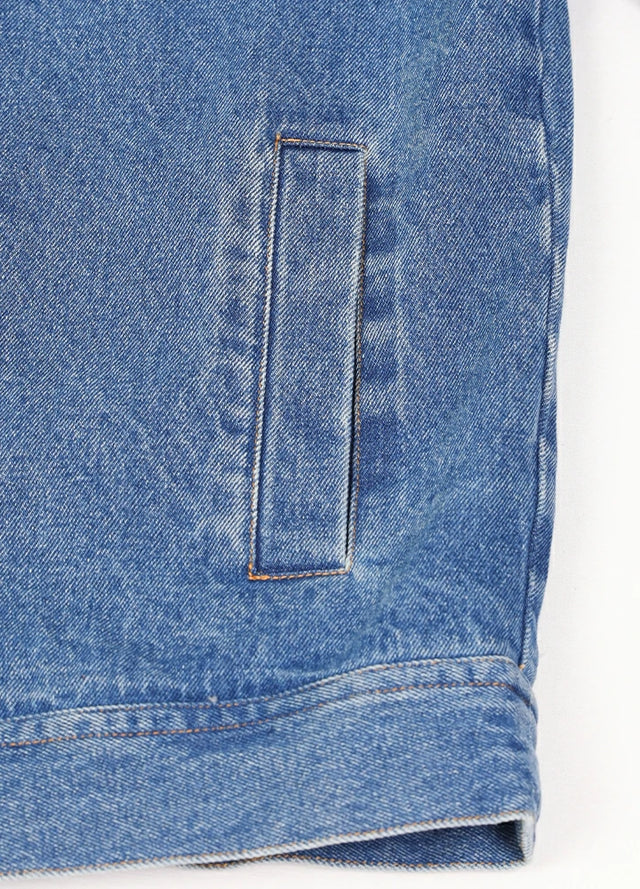 Men's Snap Button Denim Flannel Lined Jacket