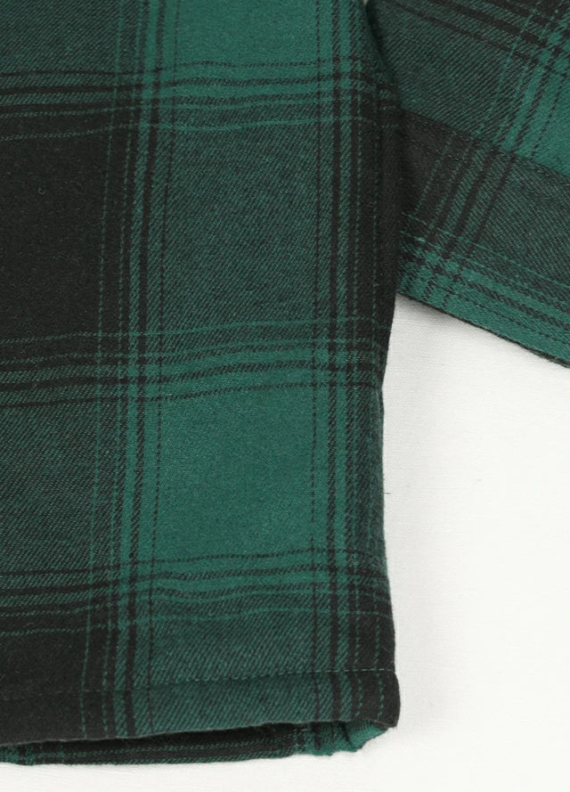 Boys and Girls Sherpa Lined Snap Plaid Shirt Jacket,Flannel Shacket