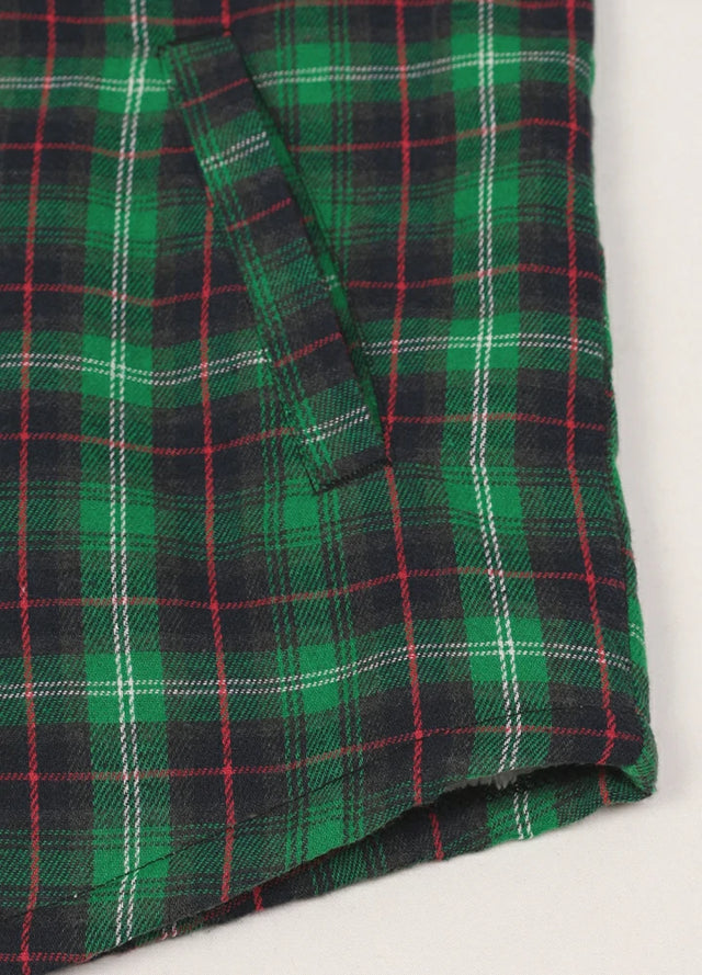 Women's Sherpa-Lined Snap Button Flannel Jacket with Fleece Hood