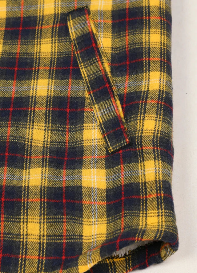 Women's Sherpa-Lined Snap Button Flannel Jacket with Fleece Hood