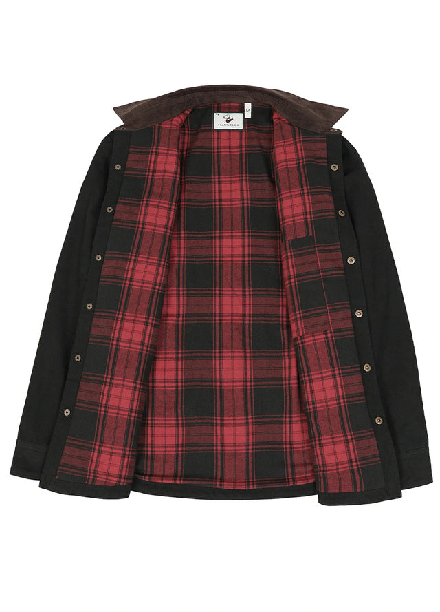 Men's Workwear Inspired Flannel Lined Utility Shacket, 8.3 oz