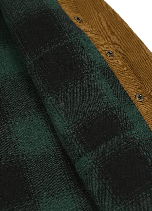 Men's Corduroy Flannel Lined Shirt Jacket,Utility Shacket
