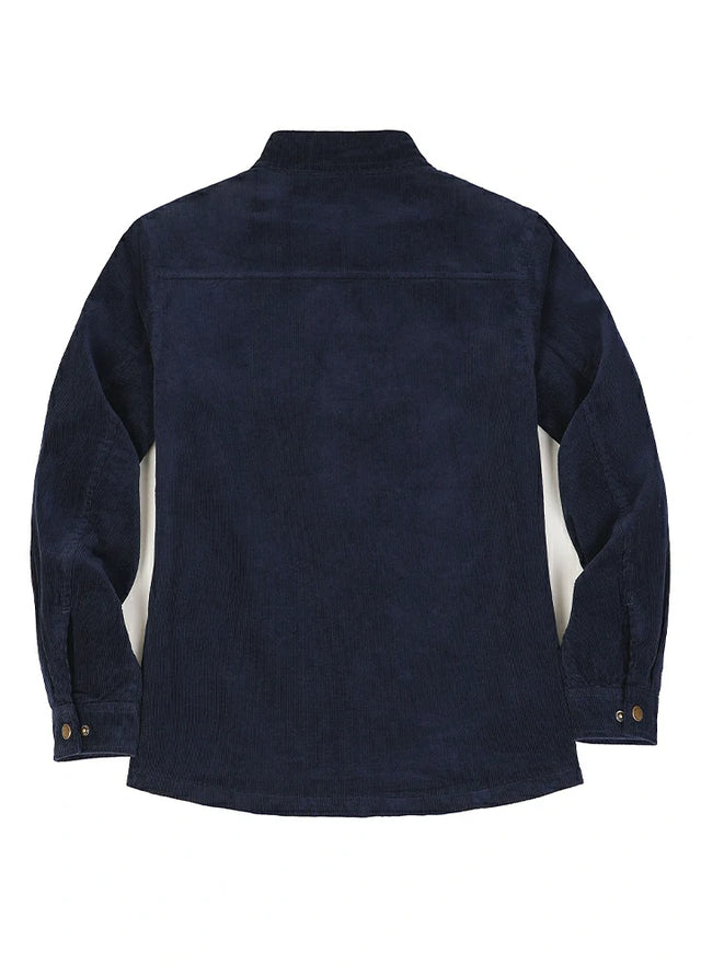 Women's Oversized Fit Flannel-Lined Long-Sleeve Corduroy Shirt Jacket