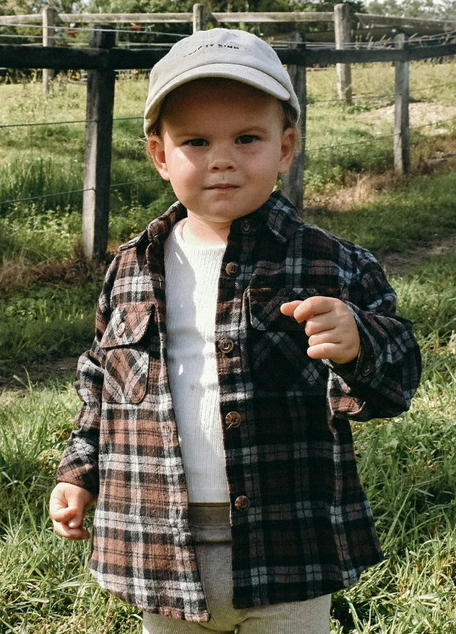 Kids Wildlife Adventure Flannel Plaid Shirt