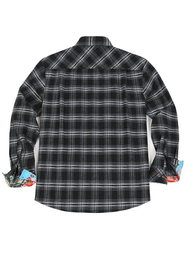 Men's Wildlife Adventure Flannel Plaid Shirt