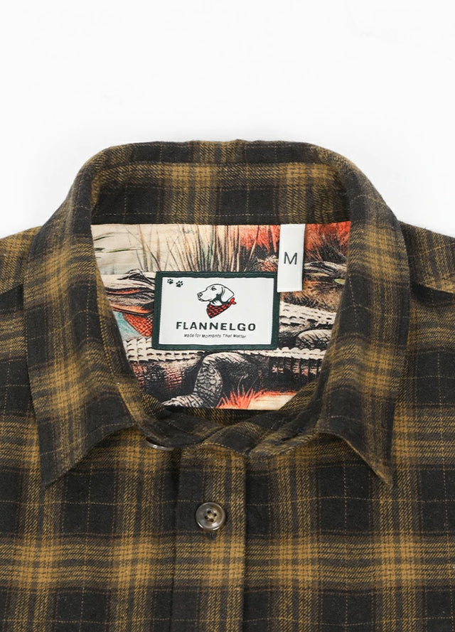 Men's Wildlife Adventure Flannel Plaid Shirt
