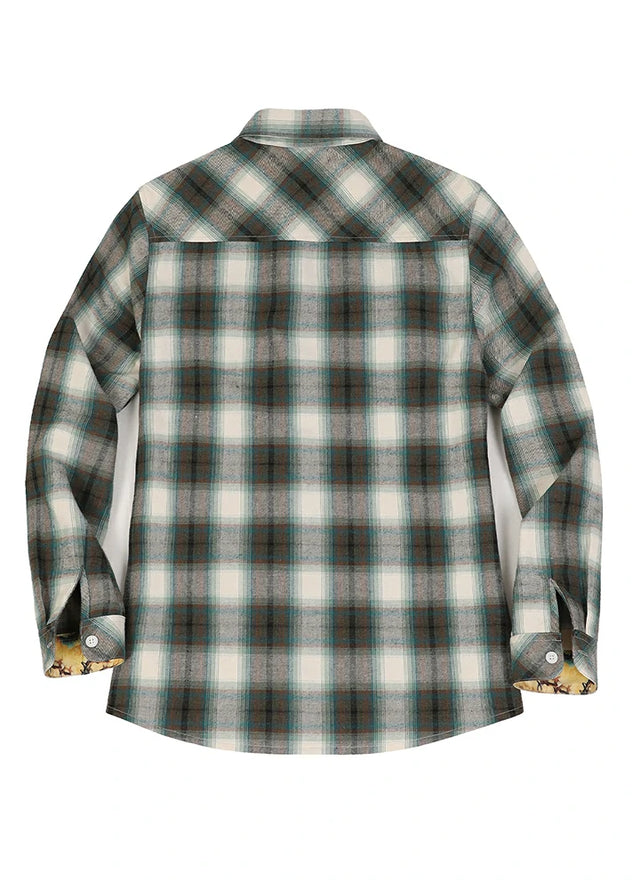 Women's Wildlife Adventure Flannel Plaid Shirt