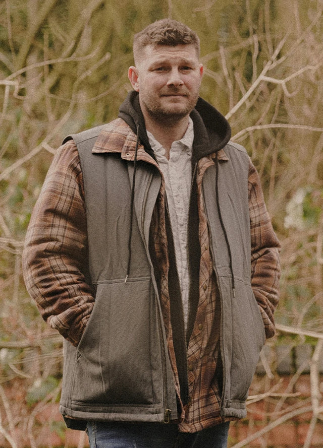 Men's Arctic Quilt Lined Washed Rugged Duck Canvas Vest