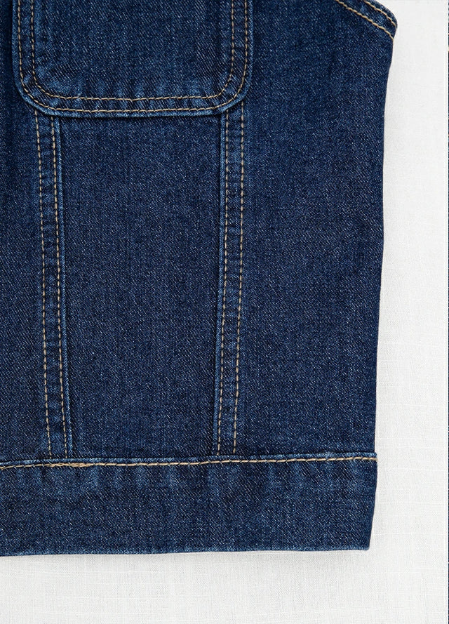 Women's Vintage Zipper Denim Vest