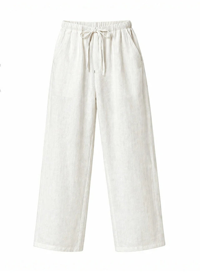 Men’s Linen Blend Pull-On Beach Pants, Relaxed Fit