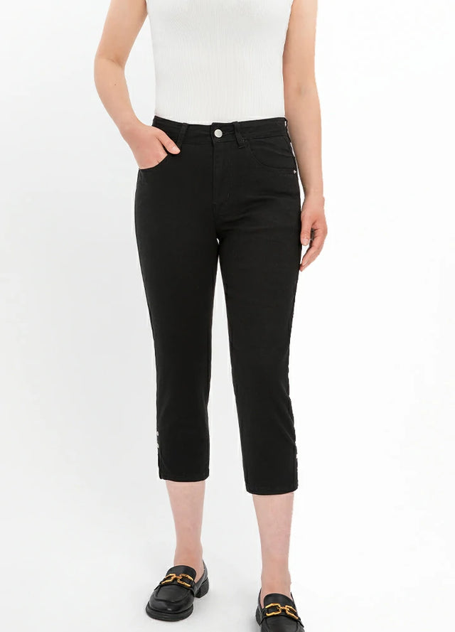 Women's Slim Straight Stretch Cropped Pants