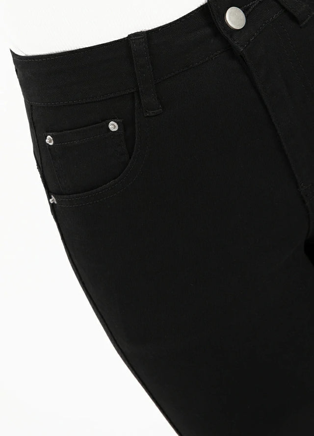 Women's Slim Straight Stretch Cropped Pants