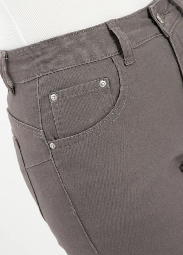Women's Slim Straight Stretch Cropped Pants