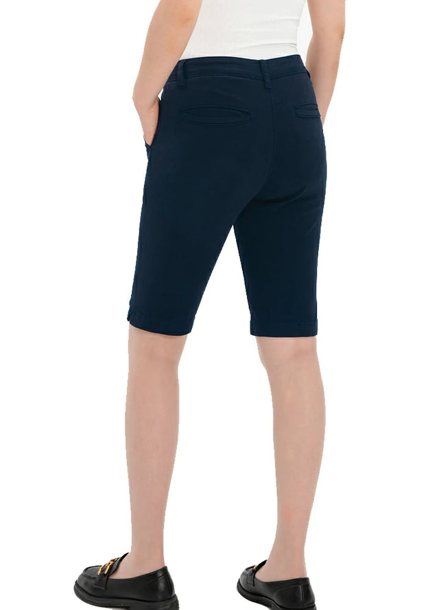 Women's Summer Solid Stretch Bermuda Shorts, 10 inch