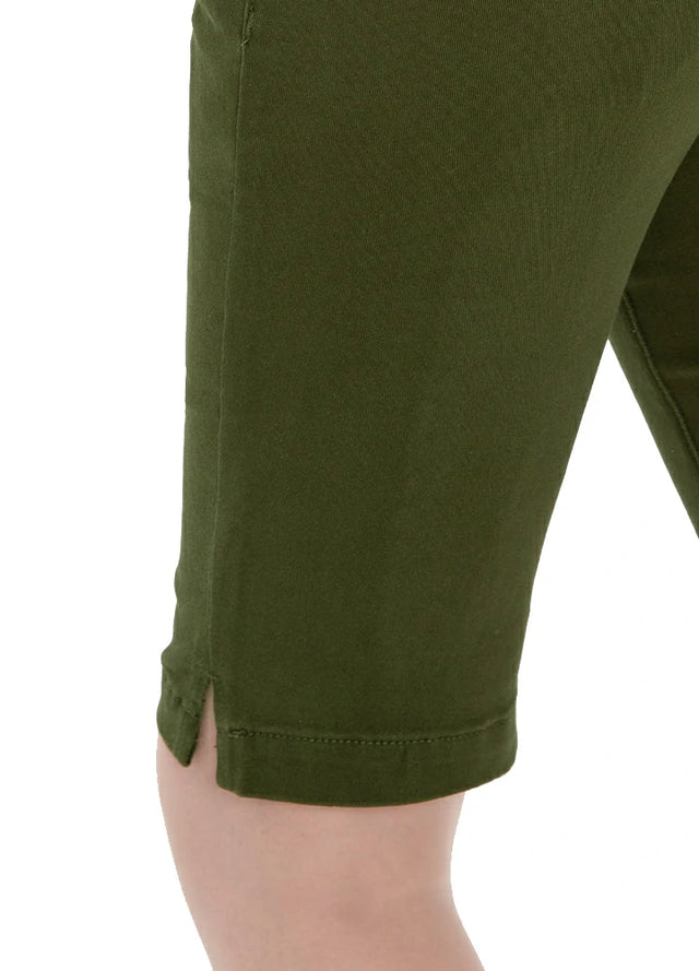 Women's Summer Solid Stretch Bermuda Shorts, 10 inch
