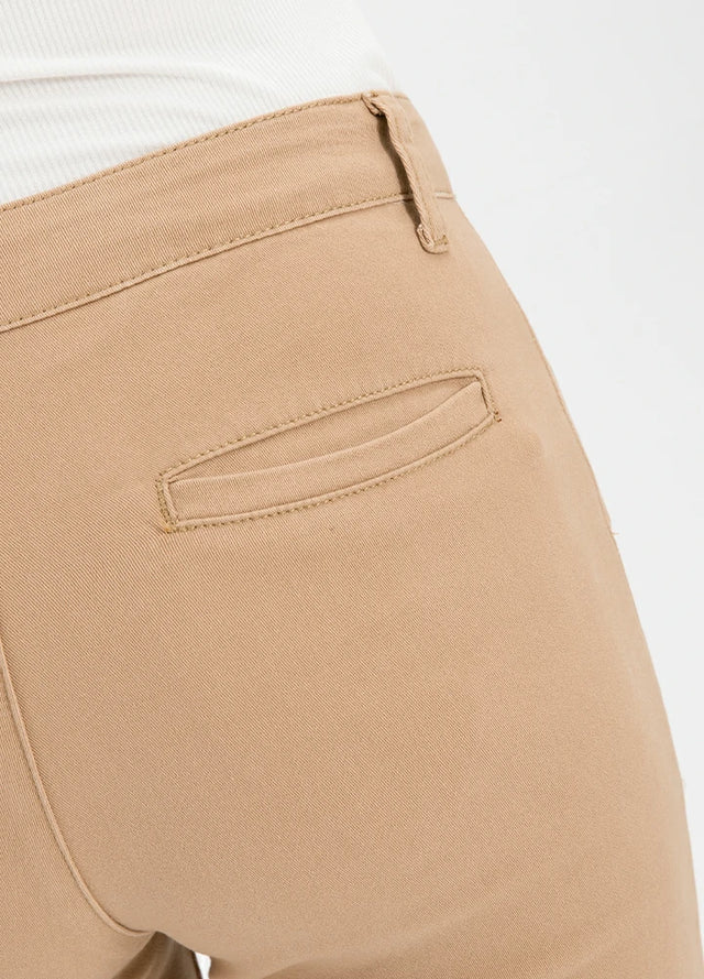 Women's Summer Solid Stretch Bermuda Shorts, 10 inch