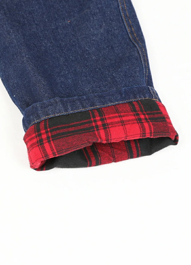 Women's Flannel Lined Jeans,Straight Leg
