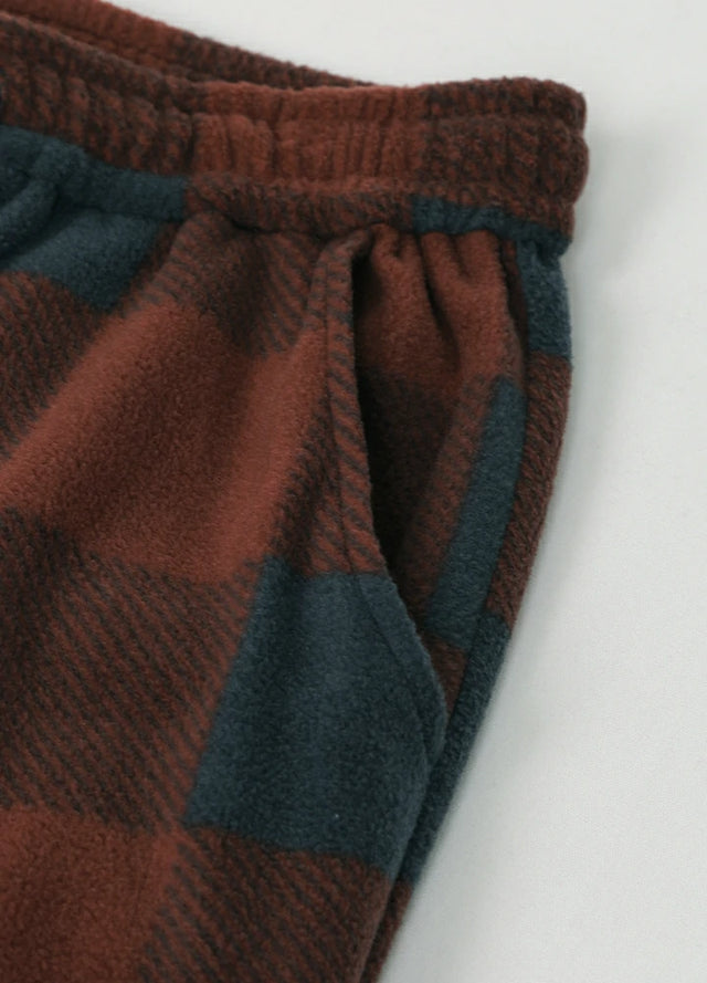 Boys Fleece Plaid Pajama Pants