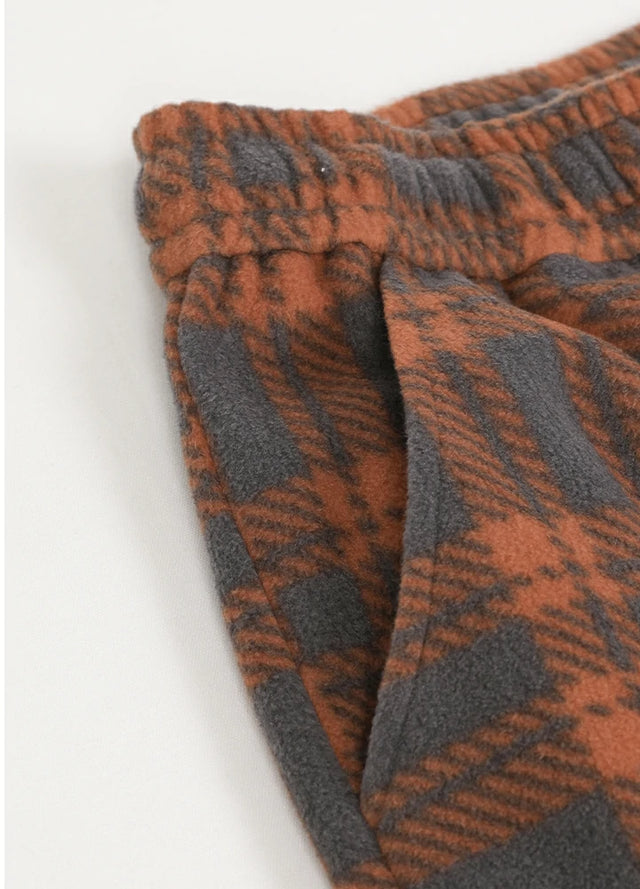 Boys Fleece Plaid Pajama Pants