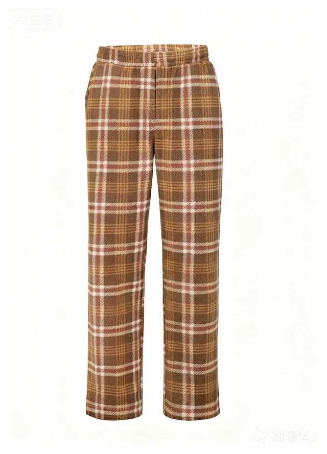 Boys Fleece Plaid Pajama Pants