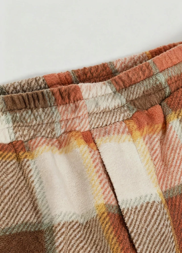 Boys Fleece Plaid Pajama Pants