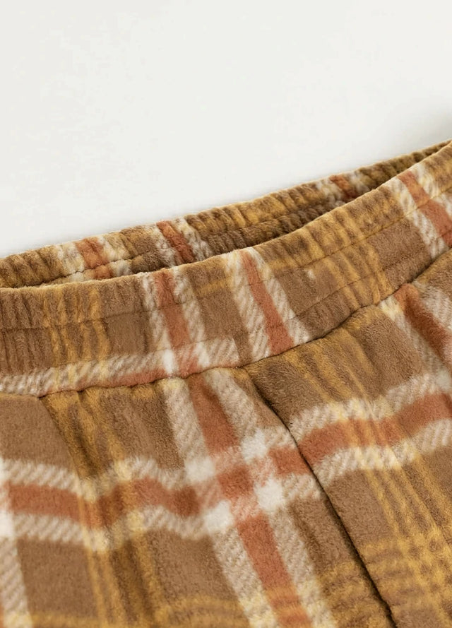 Boys Fleece Plaid Pajama Pants