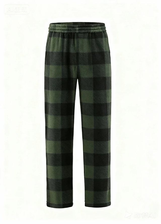Boys Fleece Plaid Pajama Pants