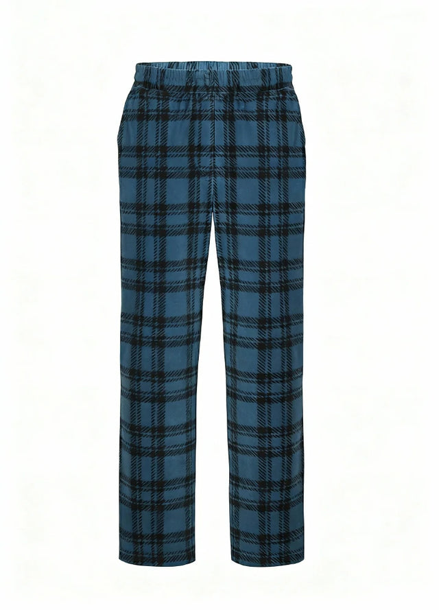 Boys Fleece Plaid Pajama Pants
