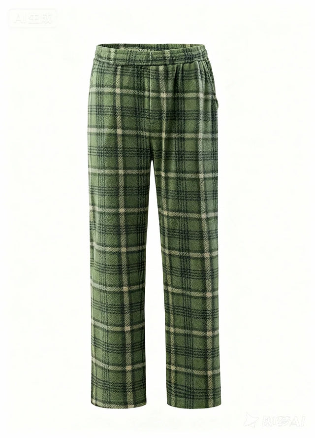 Boys Fleece Plaid Pajama Pants