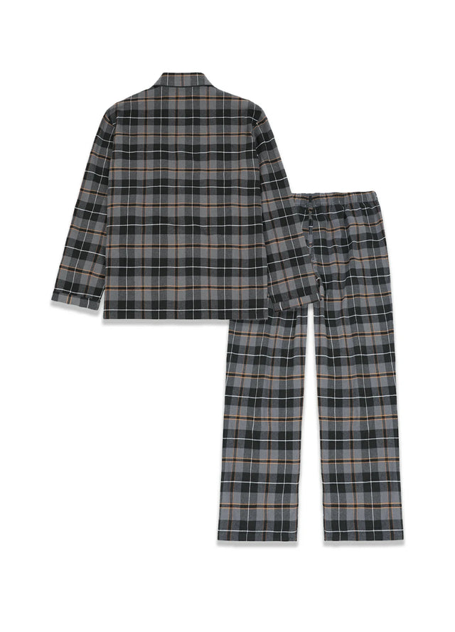 Men's Cotton Flannel Long Sleeve Pajama Set