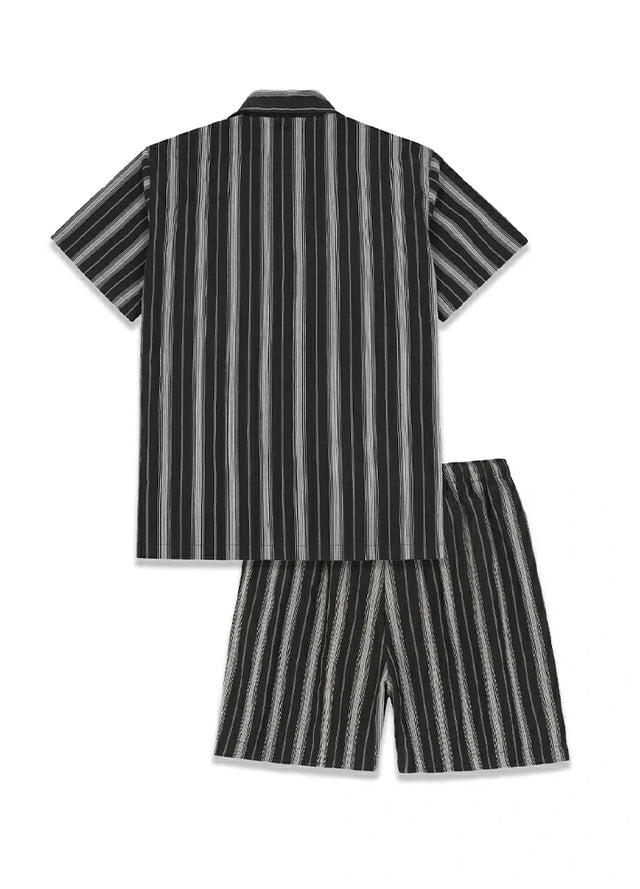 Men's Seersucker Cotton Short Sleeve Pajama Set