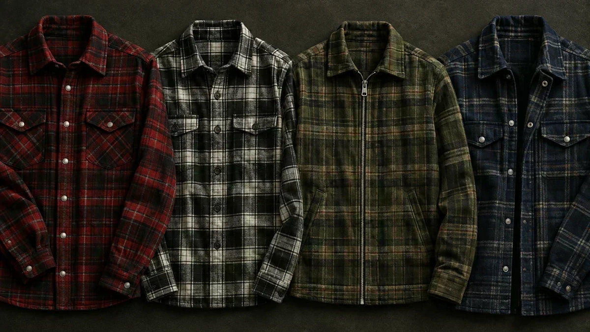 Snap Button vs Button-Up vs Full-Zip Flannel Jackets