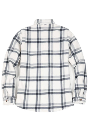 Women's Matching Family Button Up Black White Plaid Jacket