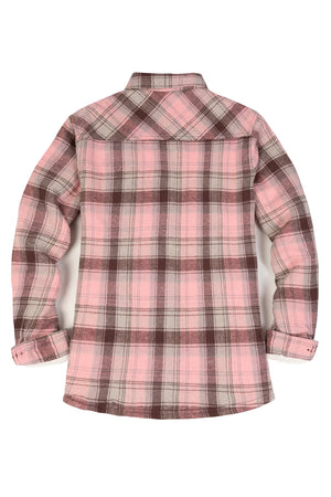 Women's Sherpa Lined Flannel Shirt Jacket, Button Down