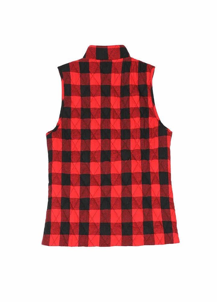 Buffalo plaid quilted vest online