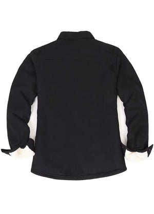 Women's Sherpa Lined Flannel Shirt Jacket, Button Down
