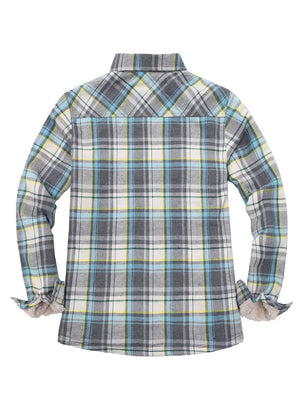 Women's Sherpa Lined Flannel Shirt Jacket, Button Down