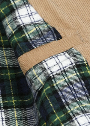 Close-up of women's khaki flannel-lined corduroy jacket inner pocket-XR811KI-S,XR811KI-M,XR811KI-L,XR811KI-XL