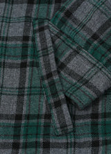 Women's Sherpa-Lined Snap Button Flannel Jacket with Fleece Hood