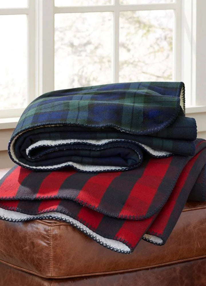 Flannel Sherpa Throw FlannelGo