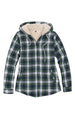 sherpa fleece lined shacket women