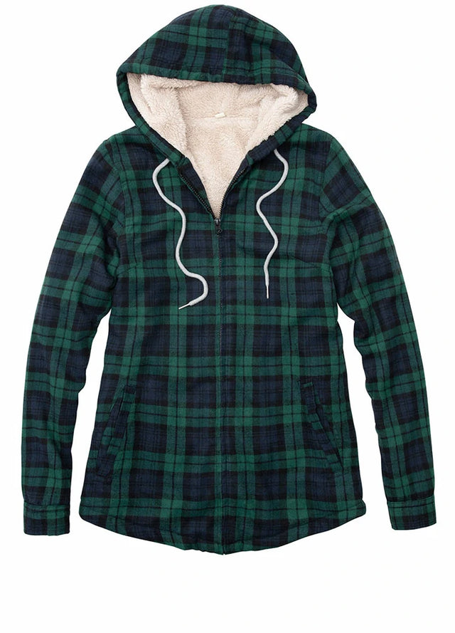 Matching Family Outfits Women s Green Plaid Flannel Shacket FlannelGo