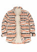Women's Aztec Pattern Sherpa Lined Shirt Jacket