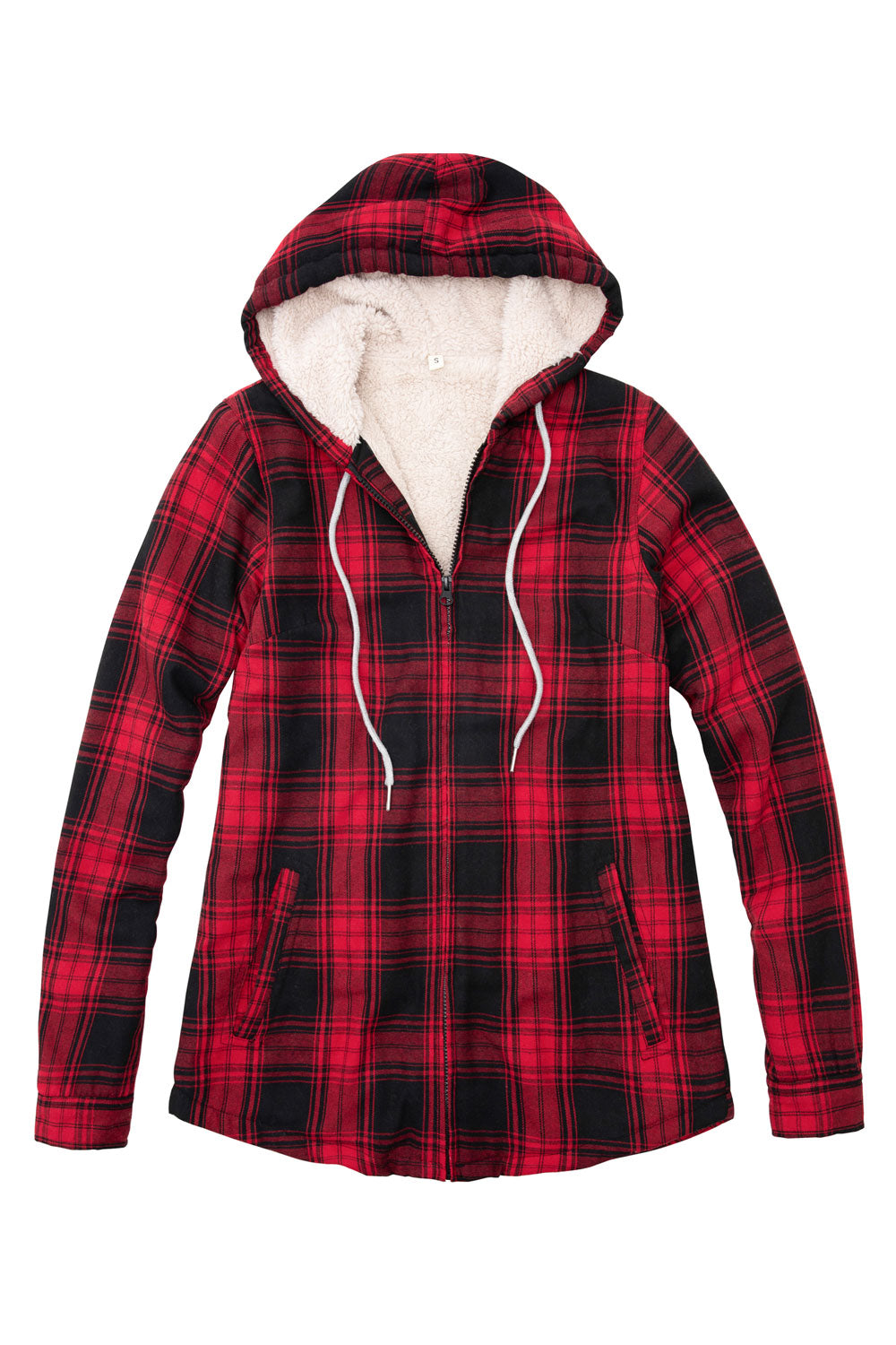 Matching Family Outfits - Women's Red Plaid Flannel Shacket