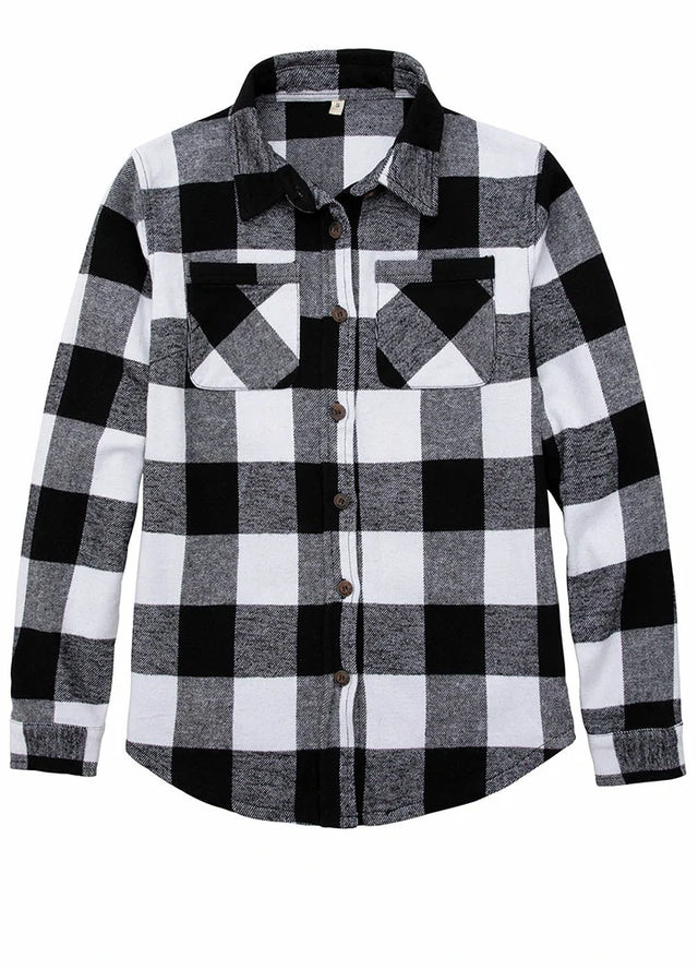 Women's Heritage Brushed Plaid Flannel Shirt, Heavyweight Cotton